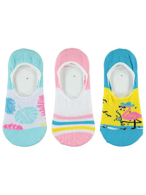 Civil Girls Flamingo Desen 3-11 Yaş Babet Çorap