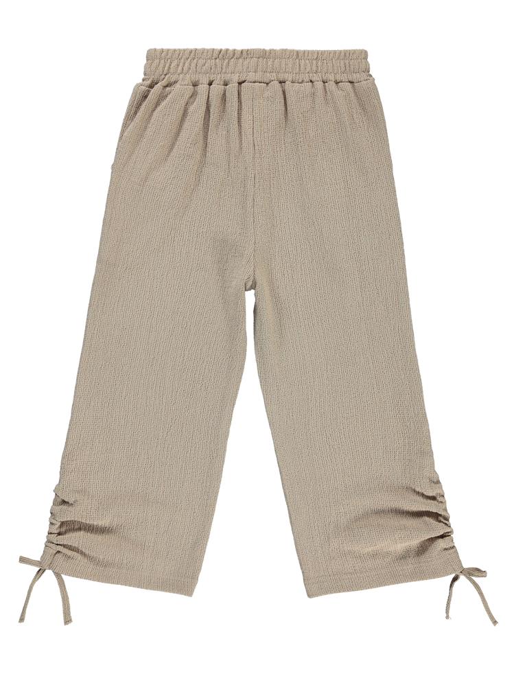 Civil Girls Bol Paça Yırtmaçlı 10-13 Yaş Pantolon - Bej