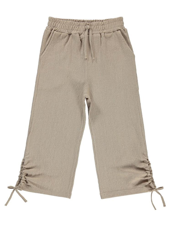 Civil Girls Bol Paça Yırtmaçlı 10-13 Yaş Pantolon - Bej