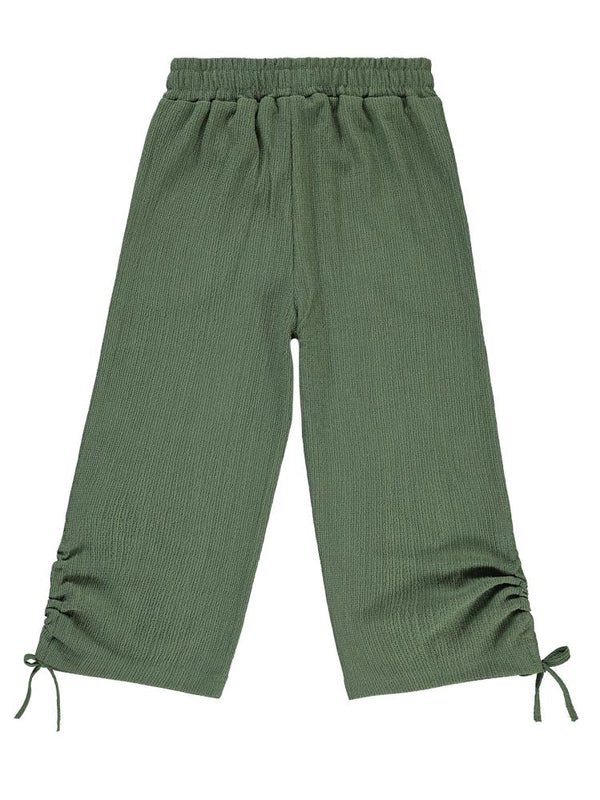 Civil Girls Bol Paça Yırtmaçlı 6-9 Yaş Pantolon - Haki