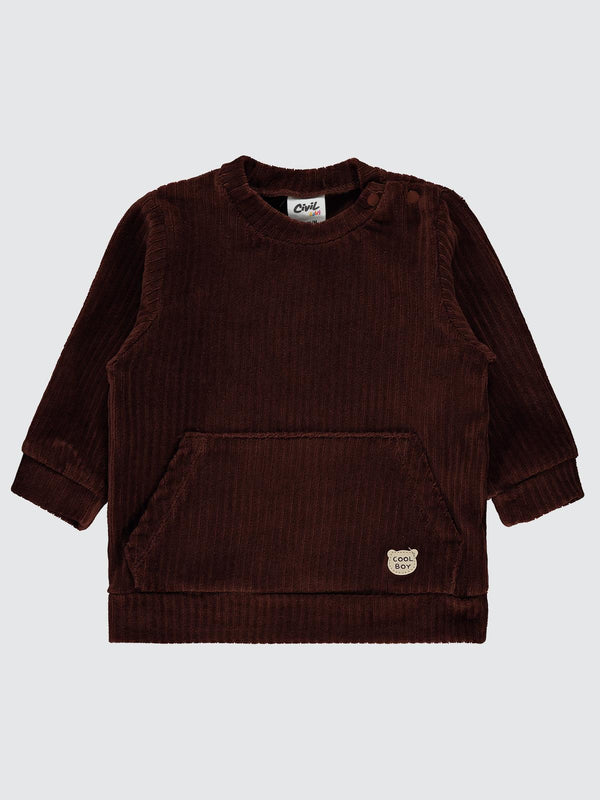 Civil Baby Basic 6-18 Ay Sweatshirt - Kahverengi