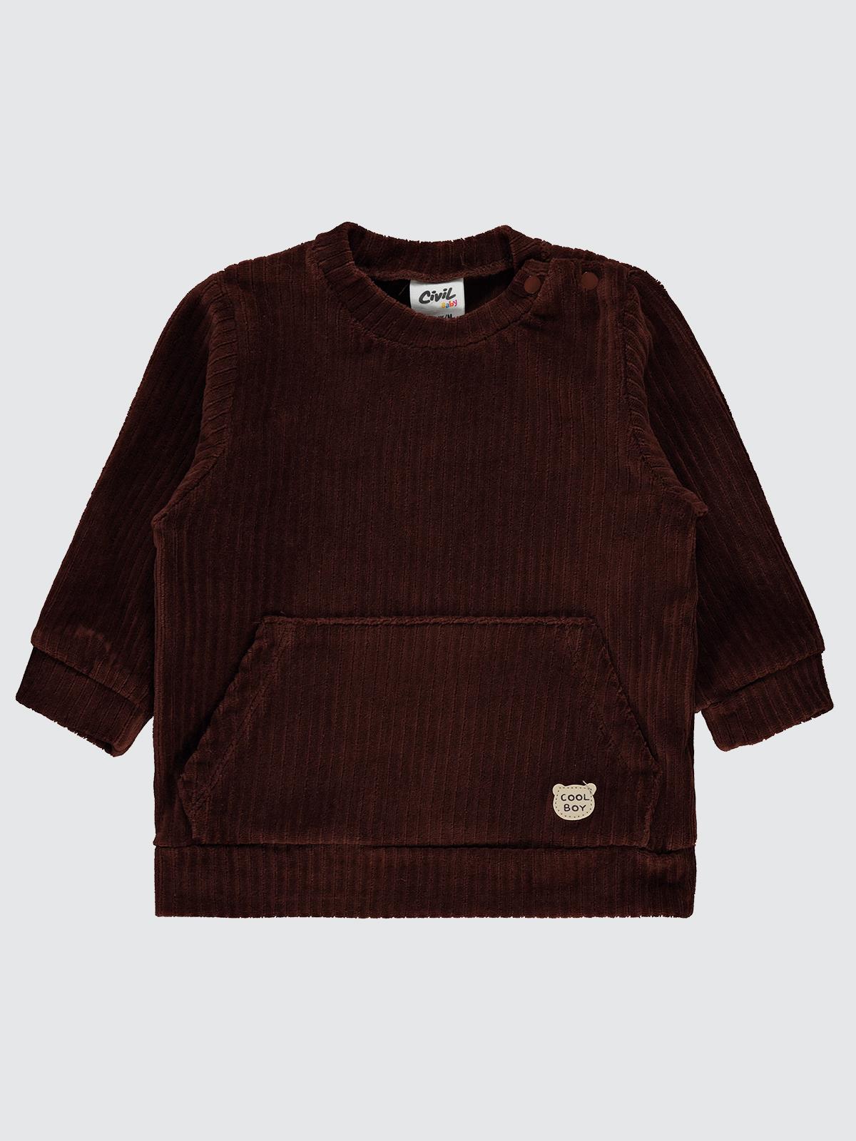 Civil Baby Basic 6-18 Ay Sweatshirt - Kahverengi