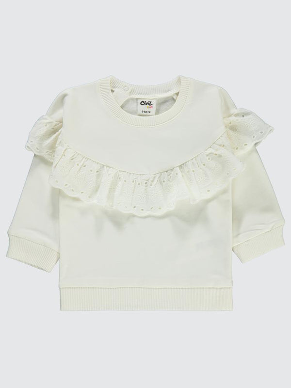 Civil Baby Fistolu 6-18 Ay Sweatshirt - Ekru