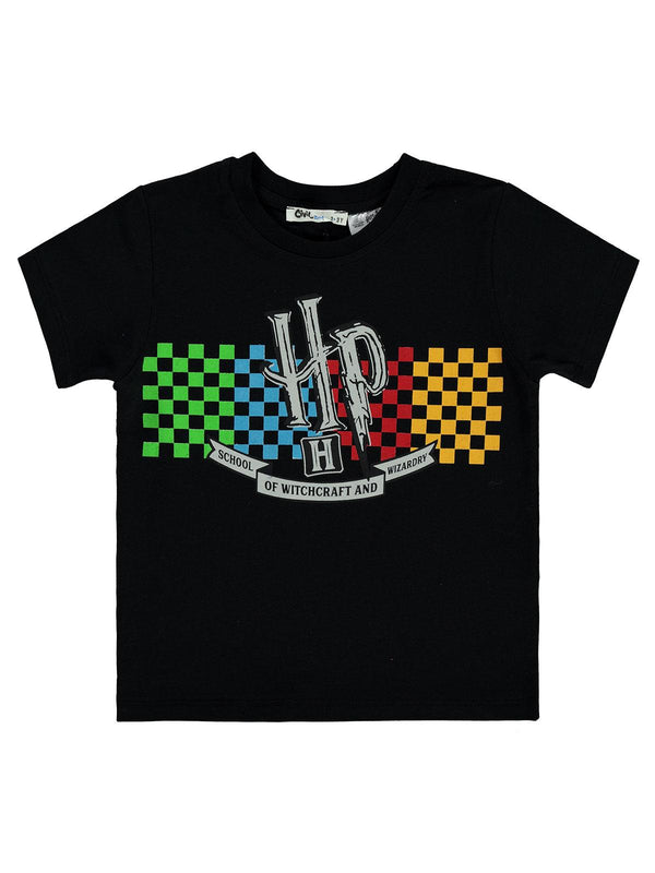 Harry Potter Baskılı 2-5 Yaş Tişört - Siyah
