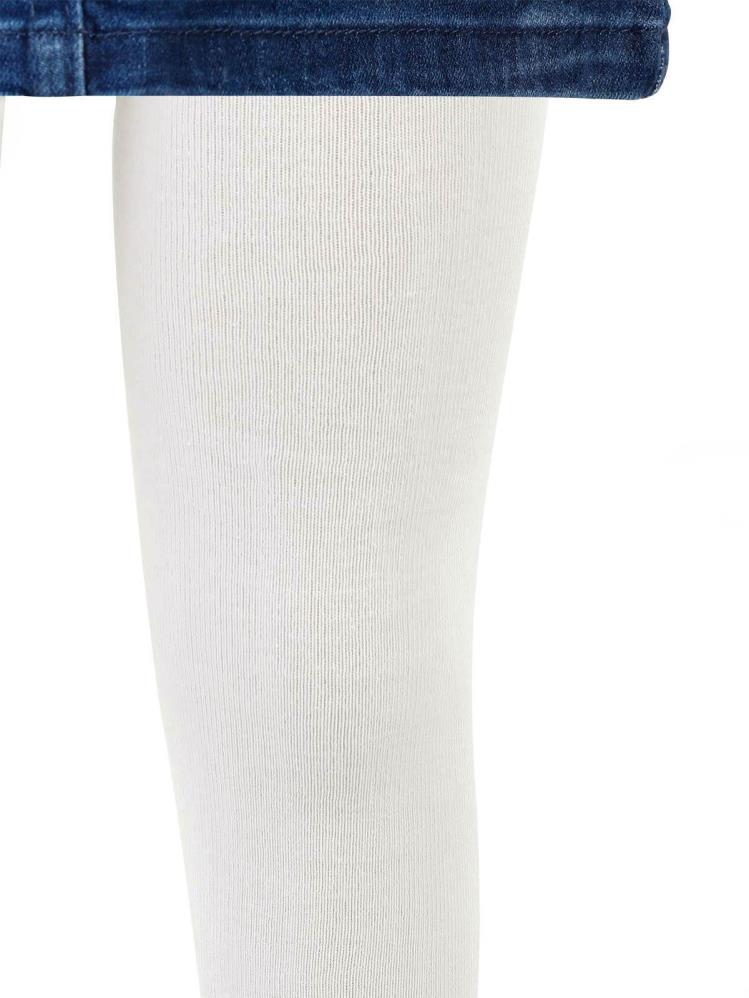 Civil Girls Düz Desenli 3-11 Yaş Çocuk Kız Külotlu Çorap - Ekru