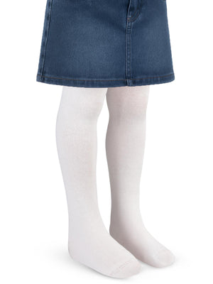 Civil Girls Düz Desenli 3-11 Yaş Çocuk Kız Külotlu Çorap - Ekru