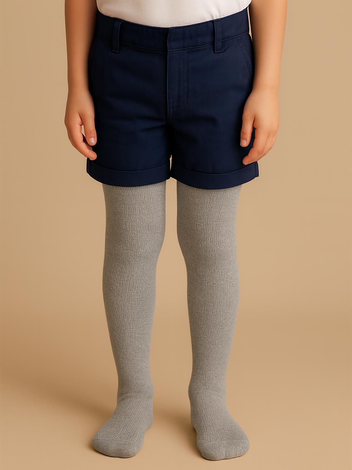 Civil Boys Düz 3-7 Yaş Çocuk Erkek Külotlu Çorap - Gri