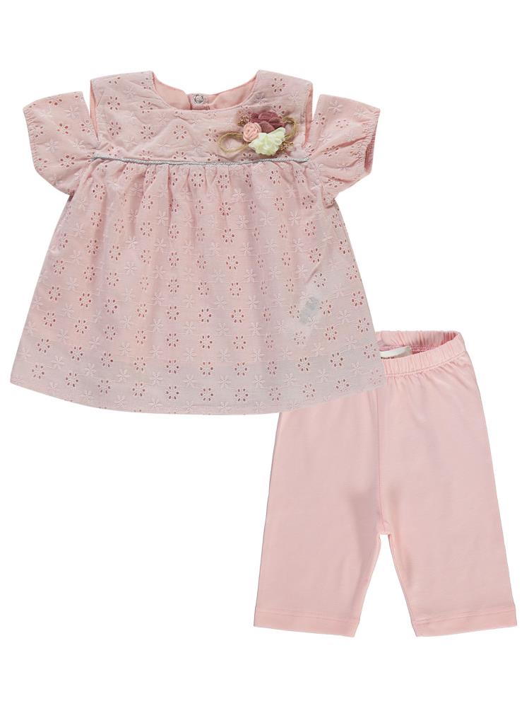 Civil Baby Brodeli 6-18 Ay Takım - Pembe