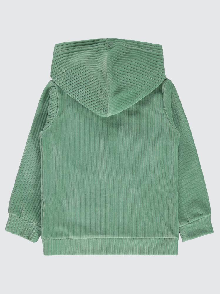 Civil Girls Gipeli Fitilli Kadife 6-9 Yaş Hırka - Yeşil