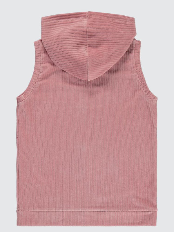 Civil Girls Gipeli Fitilli Kadife 10-13 Yaş Yelek - Pudra