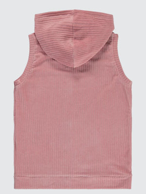 Civil Girls Gipeli Fitilli Kadife 10-13 Yaş Yelek - Pudra