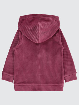 Civil Girls Gipeli Fitilli Kadife 2-5 Yaş Hırka - Lila