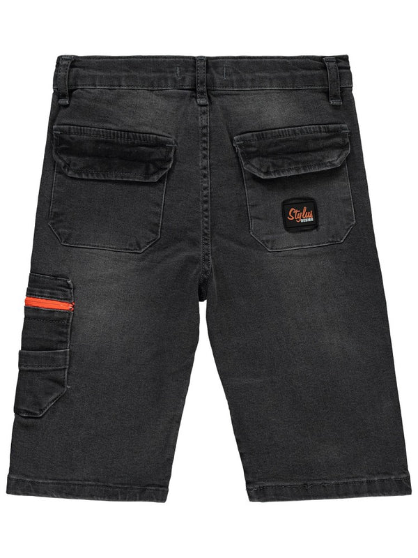 Civil Boys Fermuarlı Cep Detaylı 10-13 Yaş Kapri - Gri