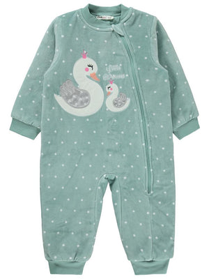 Civil Girls Kuğu Puan Empirme 60 Gr 2-5 Yaş Uyku Tulumu - Yeşil