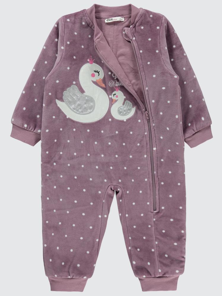 Civil Girls Kuğu Puan Empirme 60 Gr 2-5 Yaş Uyku Tulumu - Lila