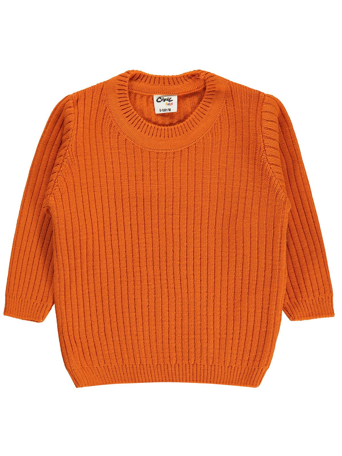 Civil Baby Basic Fitilli 6-18 Ay Kazak - Turuncu