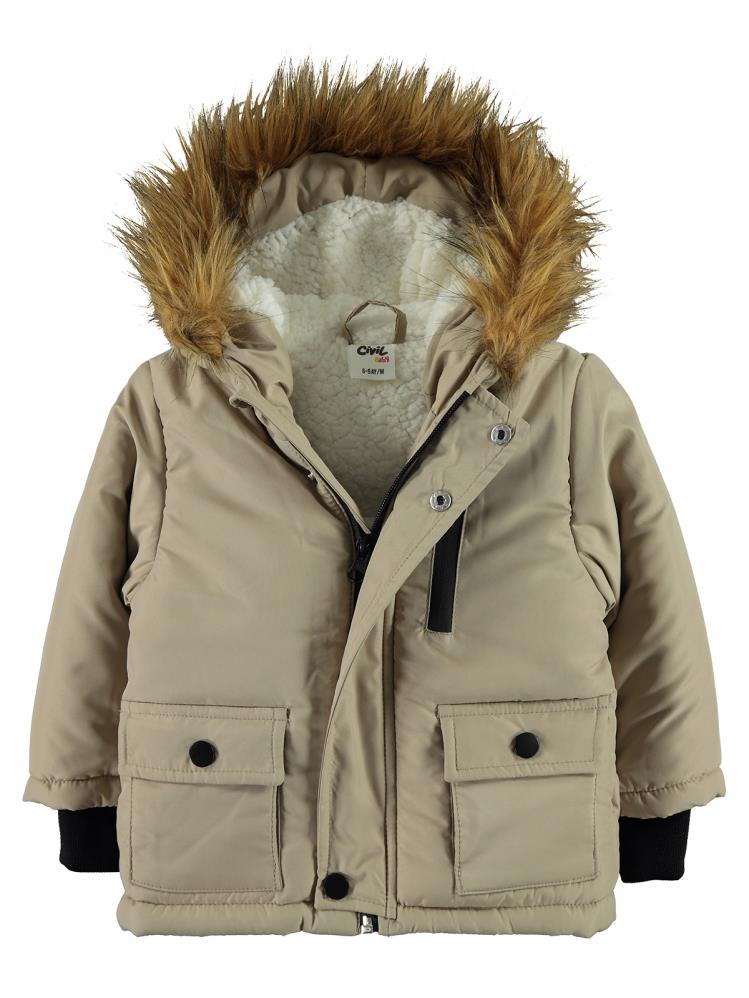 Civil Baby Kürklü 6-18 Ay Mont - Bej