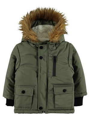 Civil Baby Kürklü 6-18 Ay Mont - Haki