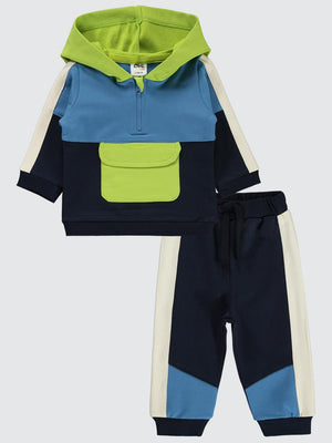Civil Baby Cep Detaylı 6-18 Ay Eşofman Takımı - Lacivert