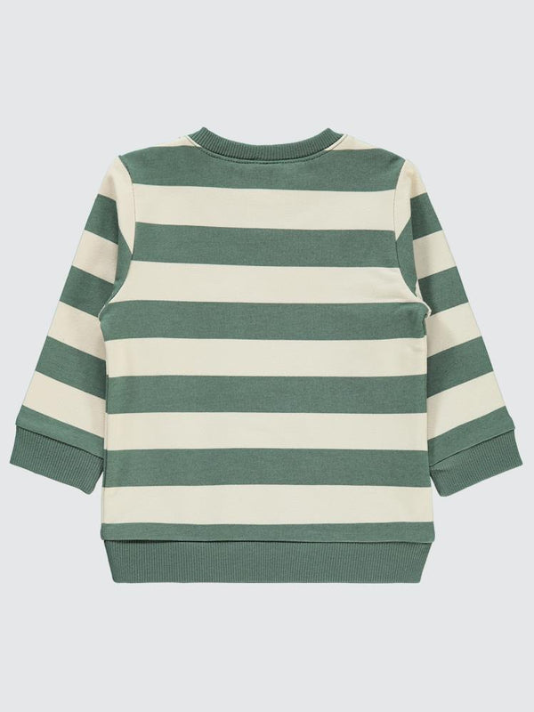 Civil Baby Çizgi 6-18 Ay Sweatshirt - Haki