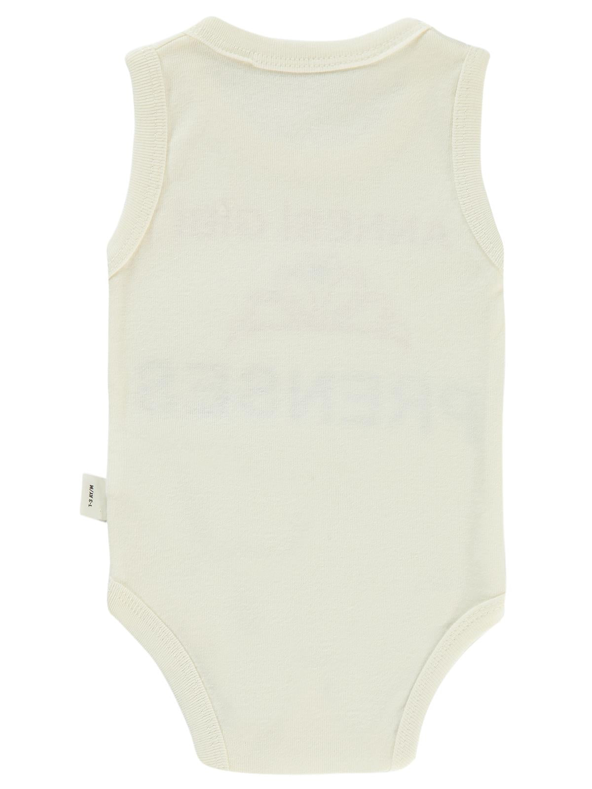 Civil Baby Annesi Gibi Prenses Baskılı Sfr.Kol1-36 Ay Çıtçıtlı Badi - Ekru