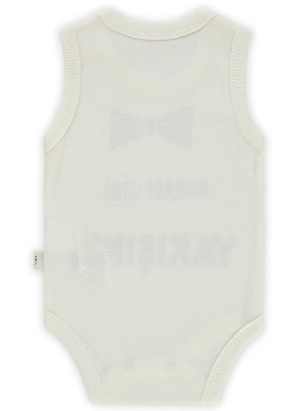 Civil Baby Babası Gibi Yakışıklı Baskılı Sfr.Kol1-36 Ay Çıtçıtlı Badi - Ekru