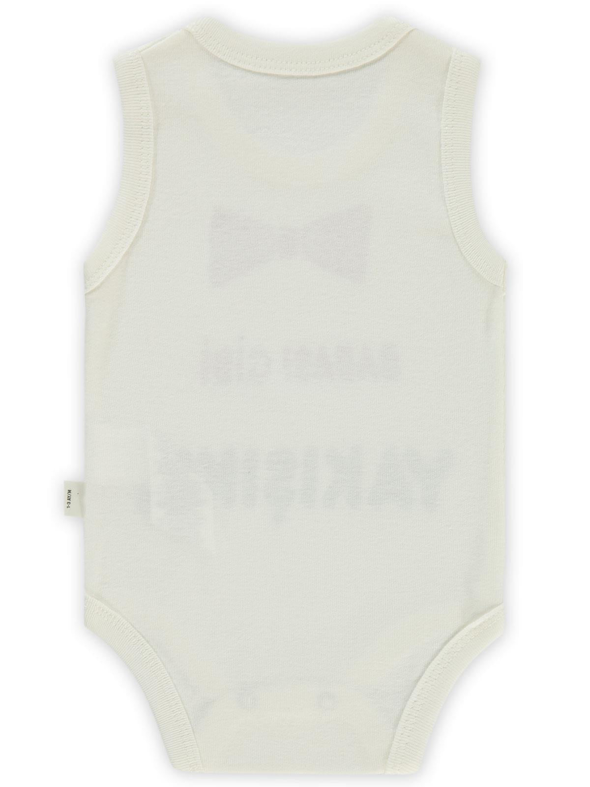 Civil Baby Babası Gibi Yakışıklı Baskılı Sfr.Kol1-36 Ay Çıtçıtlı Badi - Ekru