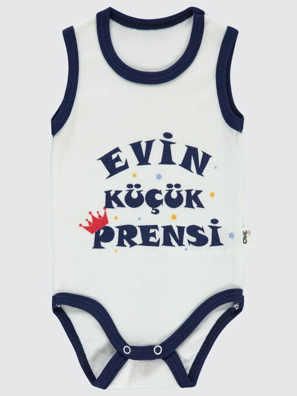 Civil Baby Evin Küçük Prensi Baskılı Sfr.Kol1-36 Ay Çıtçıtlı Badi - Lacivert