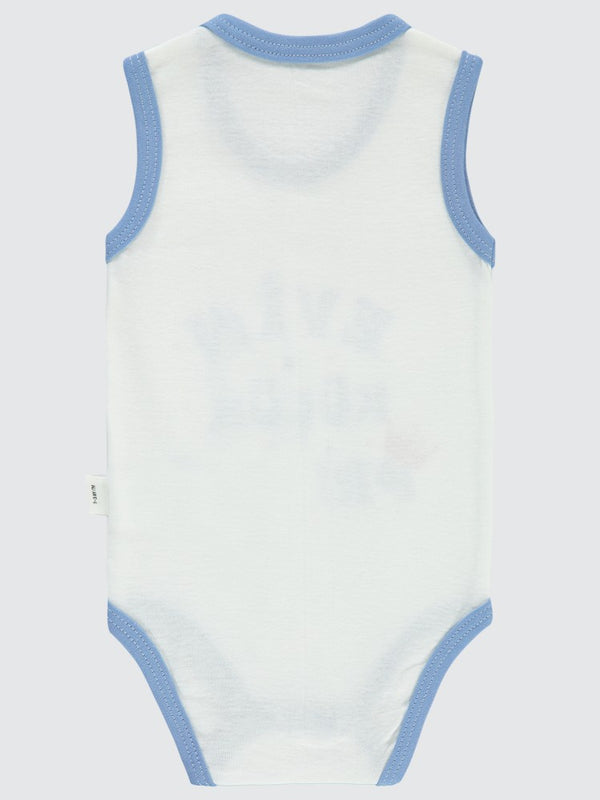 Civil Baby Evin Küçük Prensi Baskılı Sfr.Kol1-36 Ay Çıtçıtlı Badi - Mavi