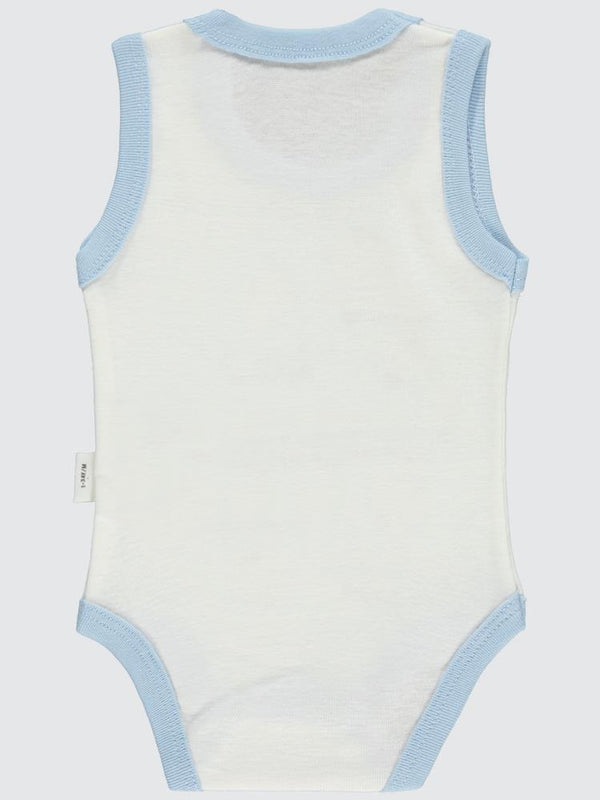 Civil Baby Akıllı Olun Baskılı Sfr.Kol1-36 Ay Çıtçıtlı Badi - Mavi