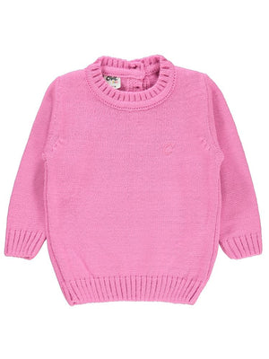 Civil Baby C Nakışlı Düz 6-18 Ay Kazak - Pembe