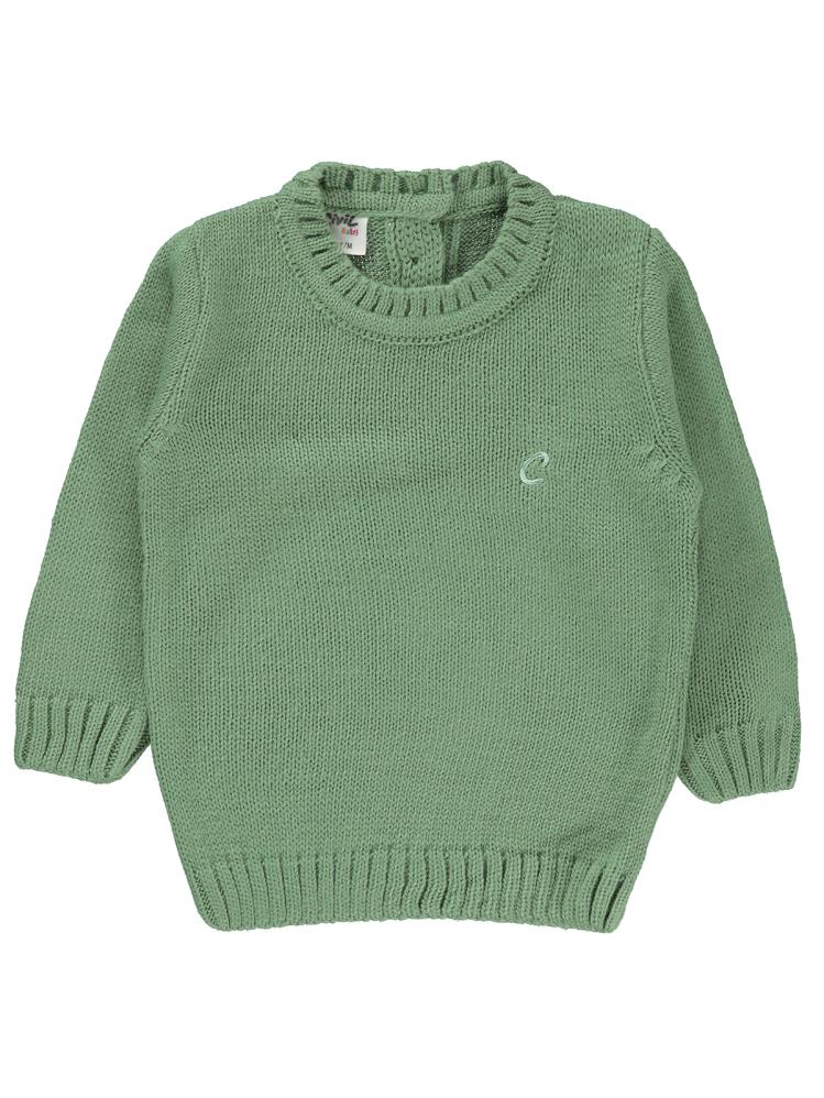 Civil Baby C Nakışlı Düz 6-18 Ay Kazak - Haki