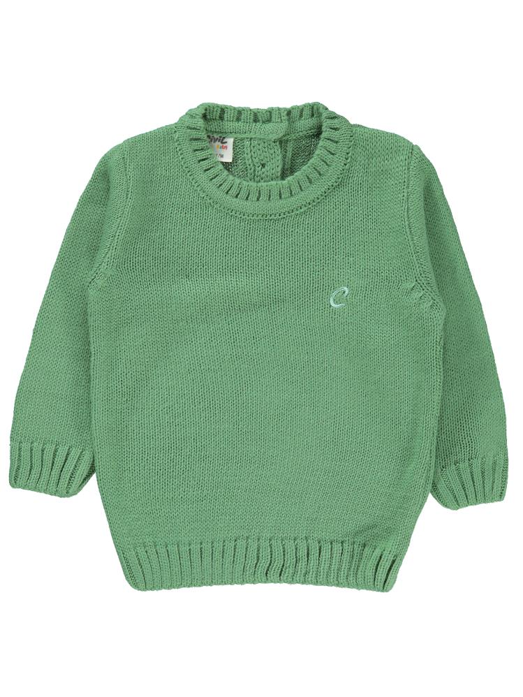 Civil Baby C Nakışlı Düz 6-18 Ay Kazak - Haki