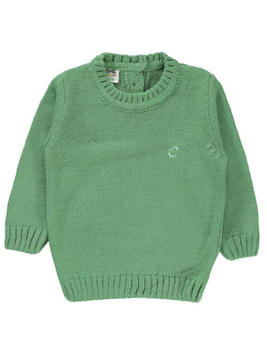 Civil Baby C Nakışlı Düz 6-18 Ay Kazak - Haki