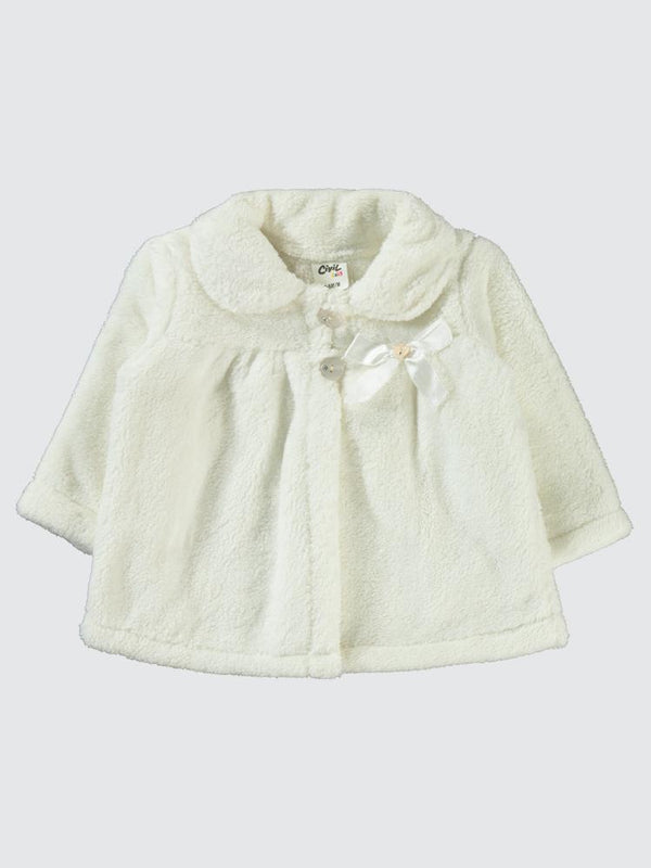 Civil Baby Fiyonklu 6-18 Ay Hırka - Ekru