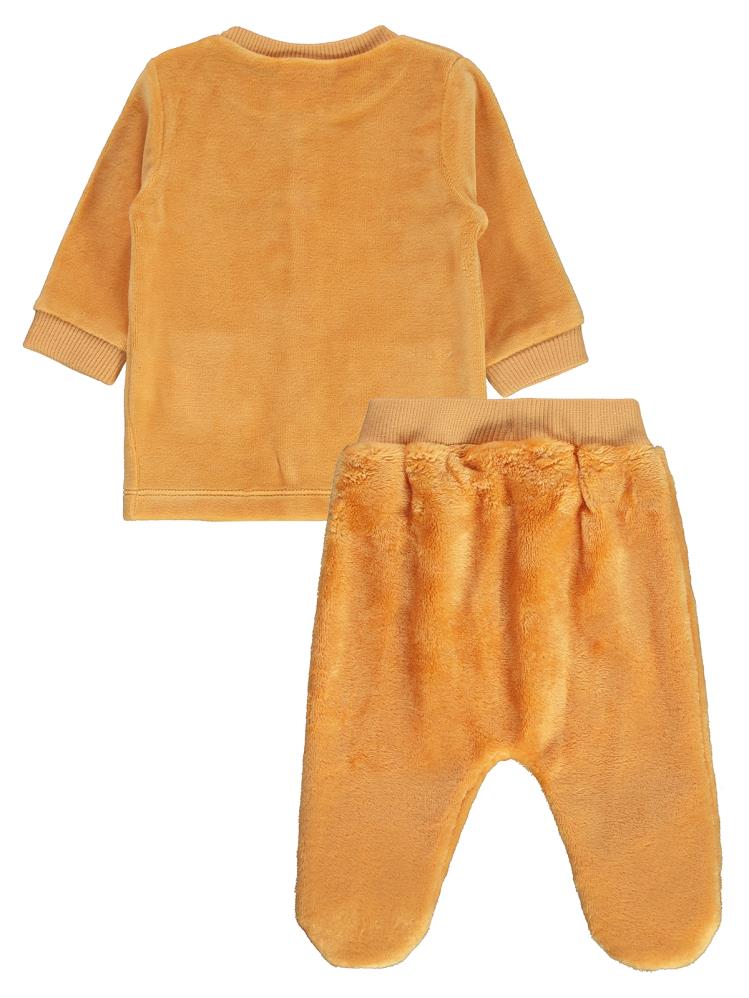 Civil Baby Roar Nakışlı 3-6 Ay Pijama Takımı - Hardal