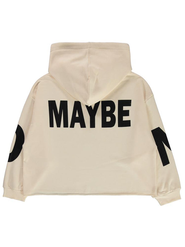 Civil Girls Yes Baskılı 10-13 Yaş Sweatshirt - Fil Dişi