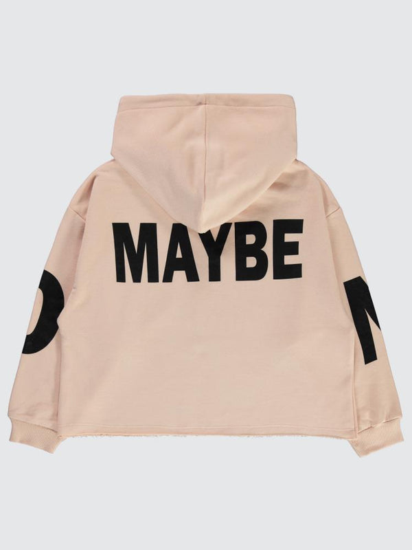 Civil Girls Yes Baskılı 10-13 Yaş Sweatshirt - Pembe