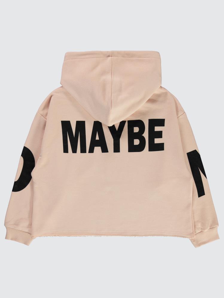 Civil Girls Yes Baskılı 10-13 Yaş Sweatshirt - Pembe