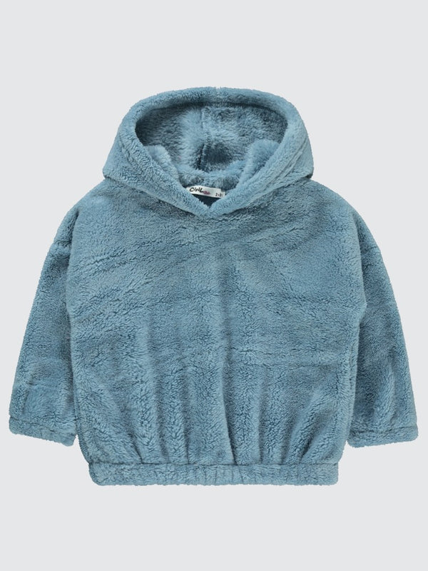 Civil Girls Kapüşonlu Velsoft 2-5 Yaş Sweatshirt - Yeşil