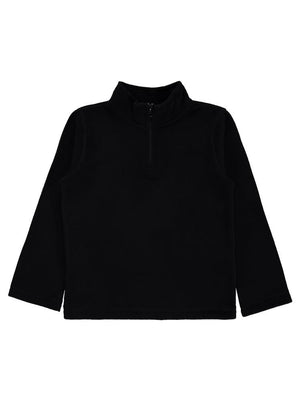 Civil Boys Basic Fermuarlı 6-9 Yaş Sweatshirt - Siyah