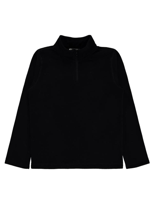 Civil Boys Basic Fermuarlı 10-13 Yaş Sweatshirt - Siyah