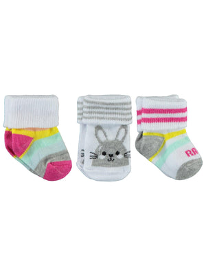 Civil Baby Rabbit Desen Asetat 0-24 Ay Çorap Setleri