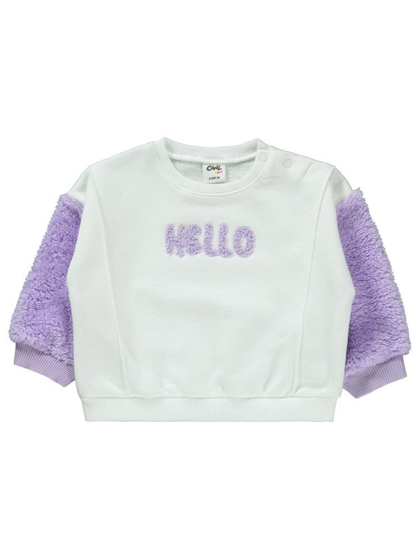 Civil Baby Hello Nakışlı 6-18 Ay Takım - Lila