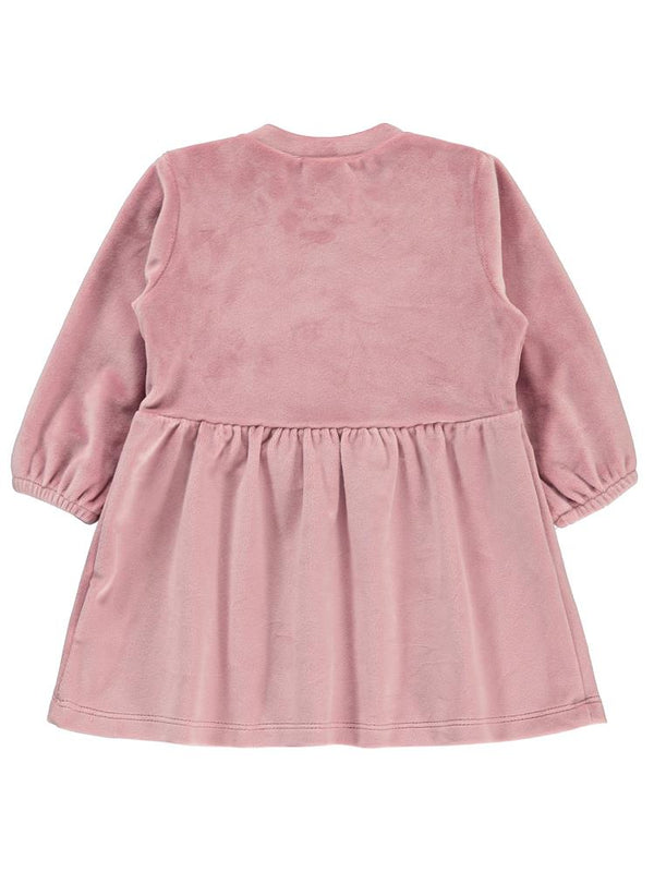 Civil Baby Kol Ucu Lastikli 6-18 Ay Elbise - Pudra