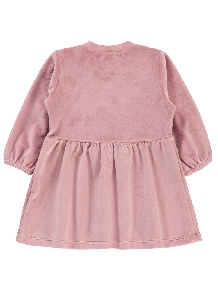 Civil Baby Kol Ucu Lastikli 6-18 Ay Elbise - Pudra