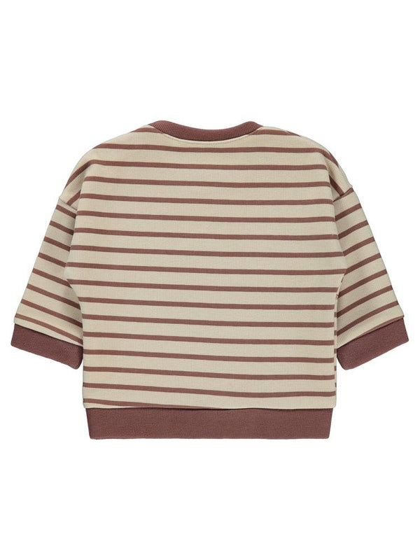 Civil Baby Little Man Çizigili 6-18 Ay Sweatshirt - Kahverengi
