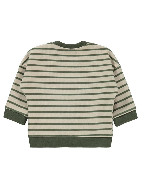 Civil Baby Little Man Çizigili 6-18 Ay Sweatshirt - Haki