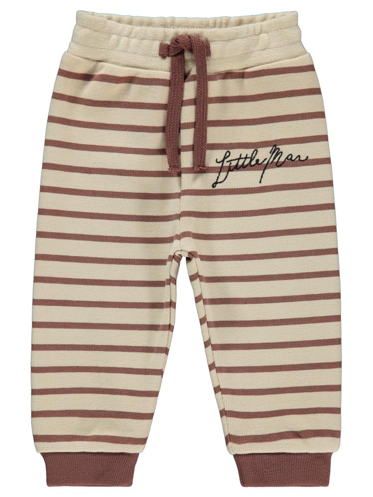 Civil Baby Little Man Çizigili 6-18 Ay Eşofman Altı - Kahverengi