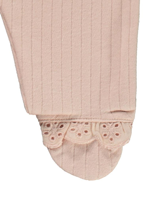 Civil Baby Patikli Winter Flower Baskılı 1-9 Ay Pijama Takımı - Pudra